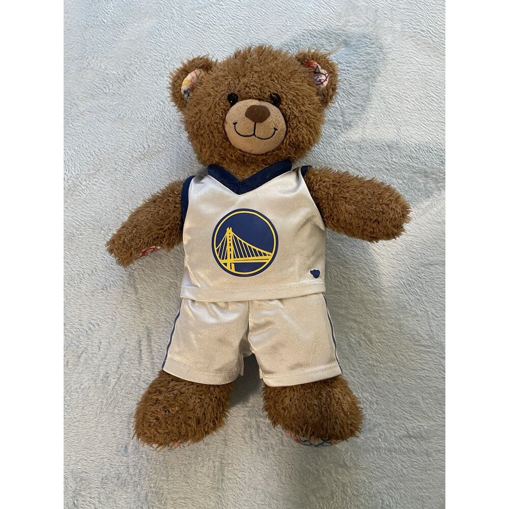 Steph Curry Build a Bear Golden State Warriors NBA Stuffed 16”Brown Plush